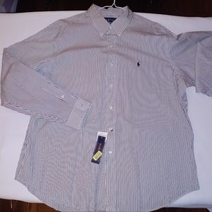 Navy and white striped Ralph Lauren